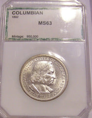 1892 Colm half dollar
